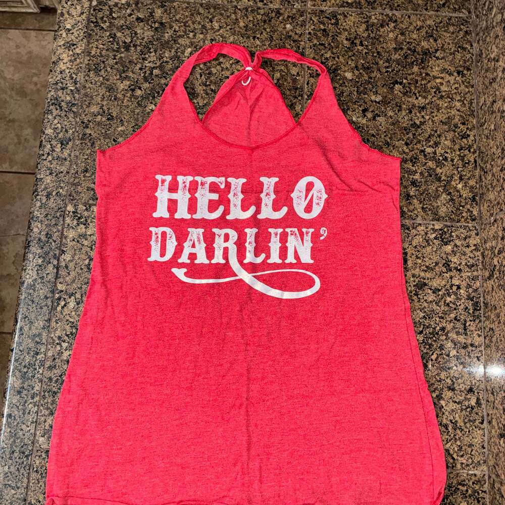 Simply Sage Market Hello Darlin' Women's Graphic Racerback Tank Top